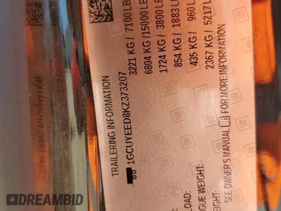 ✅ 2019 Chevrolet Silverado 1500 RST • VIN: 1GCUYEED8KZ373207 • Lot: 59975314. Wystawiony na Copart z przebiegiem 154 717 mil. Bezpłatny archiwum sprzedaży aukcyjnych z USA i szczegółowy raport historii pojazdu na DreamBid. Zdjęcie 14.