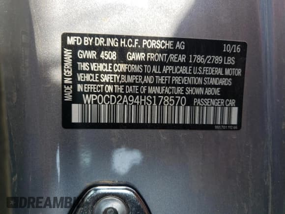 ✅ 2017 Porsche 911 Turbo • VIN: WP0CD2A94HS178570 • Лот: 63836384. Опубликован ранее на Copart с пробегом 25 197 миль. Бесплатный доступ к архиву аукционных продаж из США и подробный отчёт об истории автомобиля на DreamBid. Изображение 13.