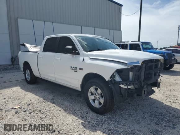 2019 Ram 1500 Big Horn with VIN 1C6RR6TT9KS731725, listed as a Copart auction lot 80370165 with 49,297 mi miles and Non repairable. Bid and sale history available at DreamBid. Image 4.