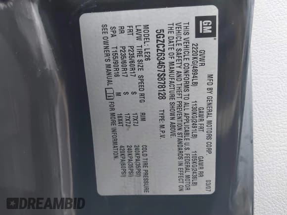 ✅ 2007 Saturn VUE V6 • VIN: 5GZCZ63467S878128 • Lot: 41478497. Wystawiony na IAAI z przebiegiem 198 881 mil. Bezpłatny archiwum sprzedaży aukcyjnych z USA i szczegółowy raport historii pojazdu na DreamBid. Zdjęcie 9.