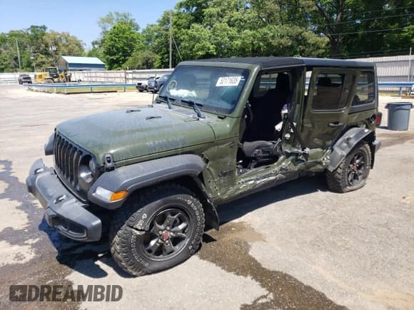 ✅ 2021 Jeep Wrangler Unlimited Sport • VIN: 1C4HJXDG3MW664439 • Lot: 52171635. Listed on Copart with Not provided. Free auction sales archive from the USA and detailed vehicle history report at DreamBid. Image 1.