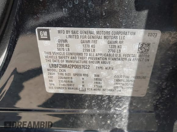 ✅ 2023 Buick Envision Preferred • VIN: LRBFZMR42PD097622 • Лот: 42691203. Опубликован ранее на IAAI с пробегом 21 169 миль. Бесплатный доступ к архиву аукционных продаж из США и подробный отчёт об истории автомобиля на DreamBid. Изображение 9.