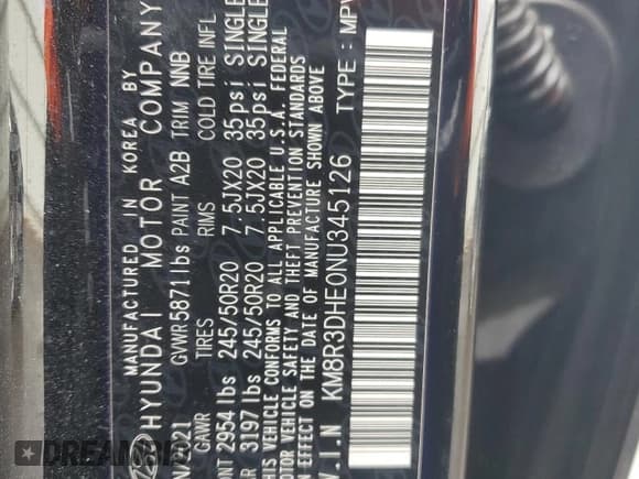 ✅ 2022 Hyundai Palisade SEL • VIN: KM8R3DHE0NU345126 • Lot: 82286284. Listed on Copart with 39,191 mi. Free auction sales archive from the USA and detailed vehicle history report at DreamBid. Image 15.