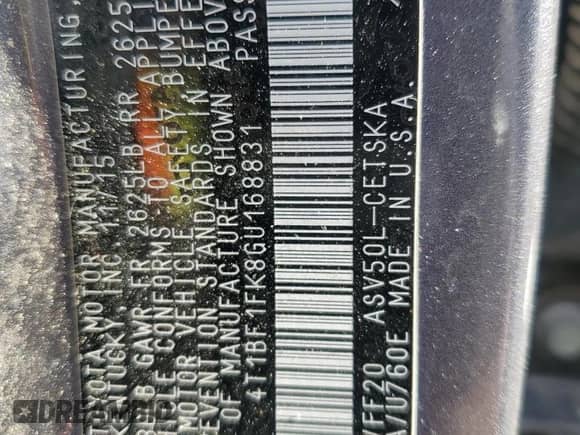 2016 Toyota Camry SE with VIN 4T1BF1FK8GU168831, listed as a Copart auction lot 84632015 with 81,318 mi miles and Salvage title. Bid and sale history available at DreamBid. Image 12.