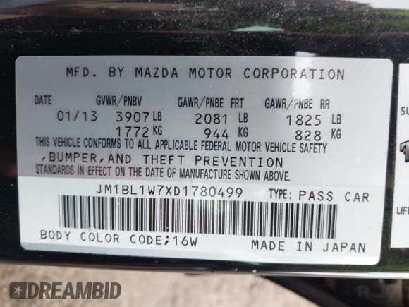 ✅ 2013 Mazda 3 i Grand Touring • VIN: JM1BL1W7XD1780499 • Lot: 42739955. Wystawiony na IAAI z przebiegiem 99 516 mil. Bezpłatny archiwum sprzedaży aukcyjnych z USA i szczegółowy raport historii pojazdu na DreamBid. Zdjęcie 9.