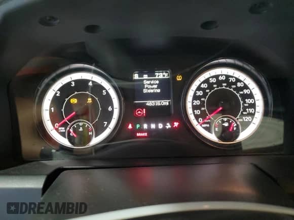 2017 Ram 1500 Tradesman with VIN 3C6JR7AT5HG789692, listed as a Copart auction lot 73140044 with 48,316 mi miles and Non repairable. Bid and sale history available at DreamBid. Image 9.