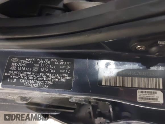 ✅ 2008 Hyundai Accent GLS • VIN: KMHCN46C78U212384 • Лот: 41596092. Опубликован ранее на IAAI с пробегом 178 562 миль. Бесплатный доступ к архиву аукционных продаж из США и подробный отчёт об истории автомобиля на DreamBid. Изображение 9.