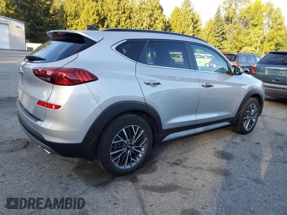 2021 Hyundai Tucson Limited with VIN KM8J3CAL1MU380871, listed as a Copart auction lot 82247005 with 27,227 mi miles and Salvage title. Bid and sale history available at DreamBid. Image 3.