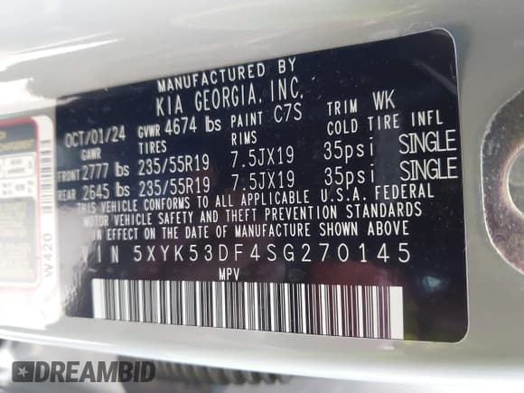 ✅ 2025 Kia Sportage SX-Prestige • VIN: 5XYK53DF4SG270145 • Lot: 42230867. Wystawiony na IAAI z przebiegiem 36 000 mil. Bezpłatny archiwum sprzedaży aukcyjnych z USA i szczegółowy raport historii pojazdu na DreamBid. Zdjęcie 9.