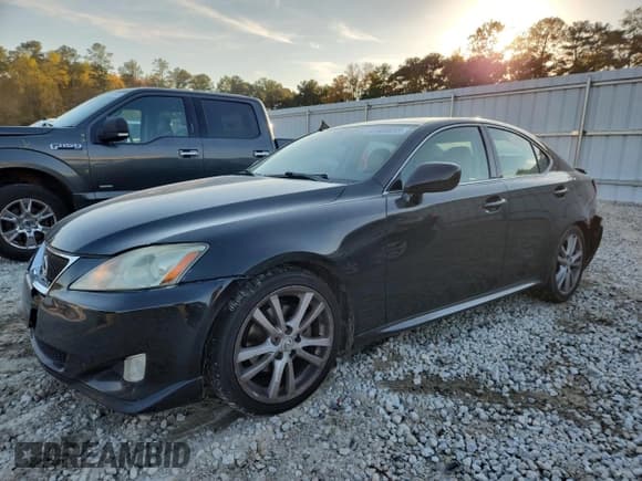 ✅ 2007 Lexus IS 250 • VIN: JTHBK262972034958 • Lot: 91505855. Listed on Copart with 215,049 mi. Free auction sales archive from the USA and detailed vehicle history report at DreamBid. Image 1.