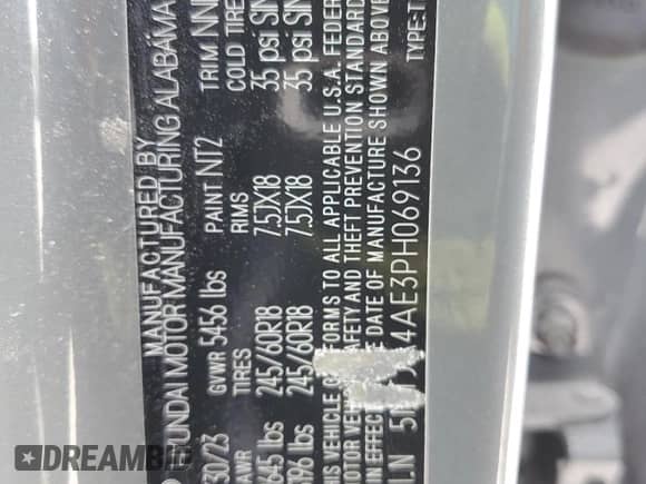 2023 Hyundai Santa Cruz SE with VIN 5NTJA4AE3PH069136, listed as a Copart auction lot 51370045 with 29,754 mi miles and Salvage title. Bid and sale history available at DreamBid. Image 14.