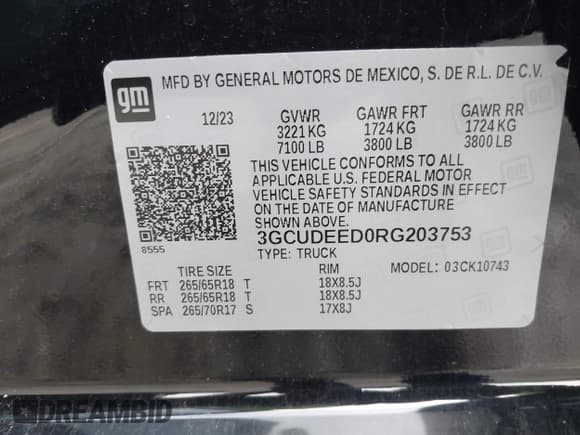 ✅ 2024 Chevrolet Silverado 1500 RST • VIN: 3GCUDEED0RG203753 • Lot: 41596146. Listed on IAAI with 36,879 mi. Free auction sales archive from the USA and detailed vehicle history report at DreamBid. Image 9.