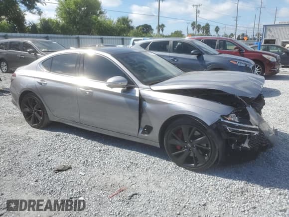 ✅ 2023 Genesis G70 3.3T • VIN: KMTG54TEXPU121587 • Lot: 90461925. Listed on Copart with 20,297 mi. Free auction sales archive from the USA and detailed vehicle history report at DreamBid. Image 4.