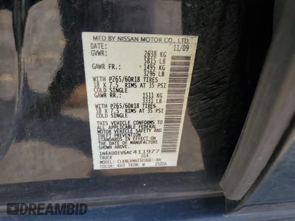 ✅ 2010 Nissan Frontier SE • VIN: 1N6AD0EV6AC411977 • Lot: 65677655. Listed on Copart with 161,558 mi. Free auction sales archive from the USA and detailed vehicle history report at DreamBid. Image 12.