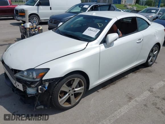 ✅ 2012 Lexus IS 350 C • VIN: JTHFE2C29C2508625 • Lot: 42841222. Listed on IAAI with 73,326 mi. Free auction sales archive from the USA and detailed vehicle history report at DreamBid. Image 2.