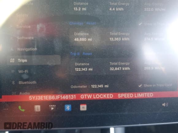 ✅ 2018 Tesla Model 3 Long Range Battery • VIN: 5YJ3E1EB6JF146131 • Lot: 92086685. Listed on Copart with 122,145 mi. Free auction sales archive from the USA and detailed vehicle history report at DreamBid. Image 9.