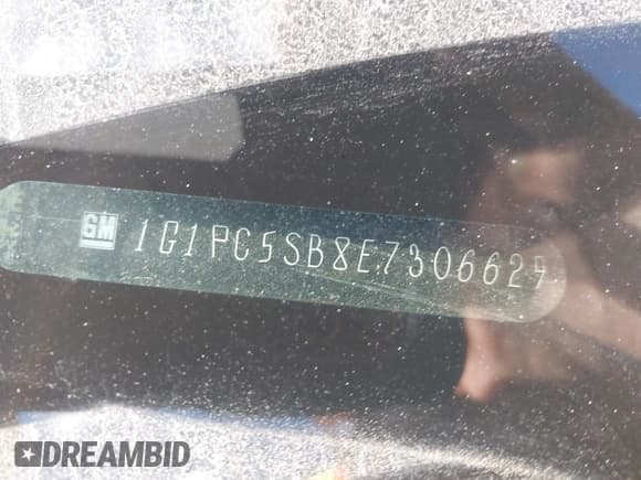 ✅ 2014 Chevrolet Cruze 1LT • VIN: 1G1PC5SB8E7306629 • Lot: 43700578. Listed on IAAI with 165,542 mi. Free auction sales archive from the USA and detailed vehicle history report at DreamBid. Image 9.