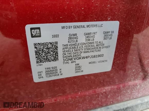✅ 2023 Chevrolet Traverse LT Cloth • VIN: 1GNEVGKW4PJ161903 • Лот: 62792725. Опубликован ранее на Copart с пробегом 34 204 миль. Бесплатный доступ к архиву аукционных продаж из США и подробный отчёт об истории автомобиля на DreamBid. Изображение 14.