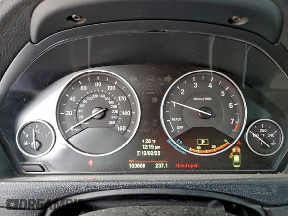 ✅ 2013 BMW 3 Series 328i xDrive • VIN: WBA3B5C50DF591832 • Lot: 94001965. Listed on Copart with 103,668 mi. Free auction sales archive from the USA and detailed vehicle history report at DreamBid. Image 9.