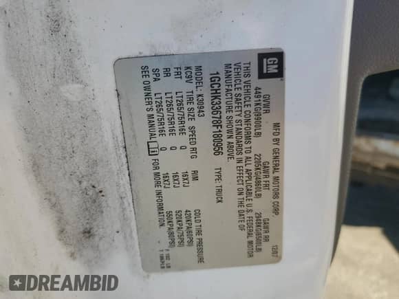 2008 Chevrolet Silverado 3500HD SRW LTZ z VIN 1GCHK33678F180956, wystawiony jako Copart lot #49663765 z przebiegiem 292 375 mil mil oraz Szkoda całkowita • Salvage title. Historia ofert i sprzedaży dostępna na DreamBid. Obrazek 12.