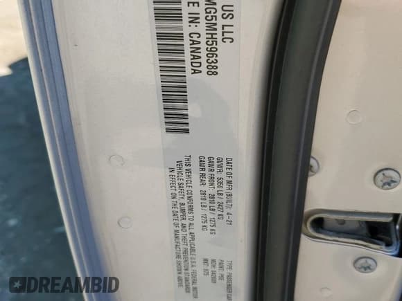 ✅ 2021 Dodge Charger GT • VIN: 2C3CDXMG5MH596388 • Lot: 85858995. Listed on Copart with 87,568 mi. Free auction sales archive from the USA and detailed vehicle history report at DreamBid. Image 12.