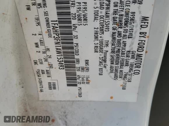 ✅ 2010 Ford Focus SE • VIN: 1FAHP3FN1AW153493 • Lot: 90461405. Listed on Copart with 188,688 mi. Free auction sales archive from the USA and detailed vehicle history report at DreamBid. Image 12.