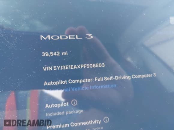 ✅ 2023 Tesla Model 3 • VIN: 5YJ3E1EAXPF506503 • Лот: 43459960. Опубликован ранее на IAAI с пробегом Не указан. Бесплатный доступ к архиву аукционных продаж из США и подробный отчёт об истории автомобиля на DreamBid. Изображение 11.