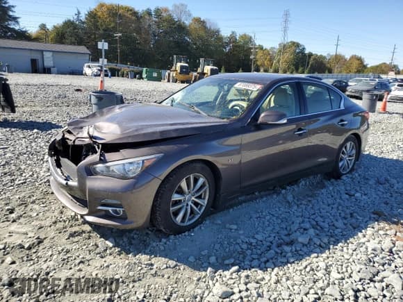 ✅ 2014 Infiniti Q50 Premium • VIN: JN1BV7APXEM685240 • Lot: 87089375. Listed on Copart with 144,439 mi. Free auction sales archive from the USA and detailed vehicle history report at DreamBid. Image 1.