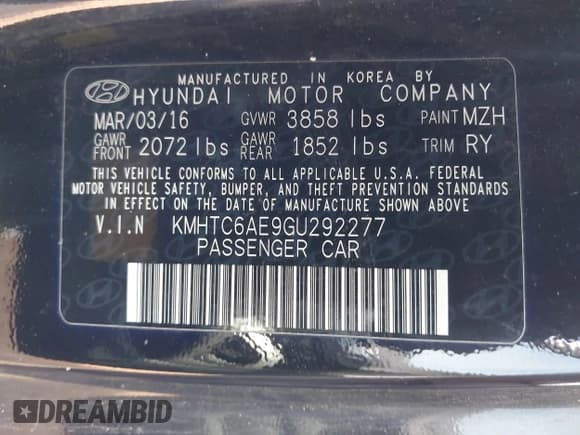 ✅ 2016 Hyundai Veloster Turbo • VIN: KMHTC6AE9GU292277 • Лот: 43686394. Опубликован ранее на IAAI с пробегом 182 588 миль. Бесплатный доступ к архиву аукционных продаж из США и подробный отчёт об истории автомобиля на DreamBid. Изображение 9.