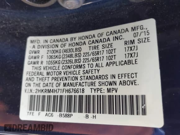 ✅ 2015 Honda CR-V EX-L • VIN: 2HKRM4H71FH676618 • Lot: 43437320. Wystawiony na IAAI z przebiegiem 119 344 mil. Bezpłatny archiwum sprzedaży aukcyjnych z USA i szczegółowy raport historii pojazdu na DreamBid. Zdjęcie 9.