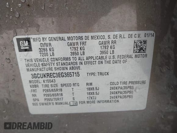✅ 2014 Chevrolet Silverado 1500 LT • VIN: 3GCUKREC3EG365715 • Лот: 43303491. Опубликован ранее на IAAI с пробегом 204 802 миль. Бесплатный доступ к архиву аукционных продаж из США и подробный отчёт об истории автомобиля на DreamBid. Изображение 9.