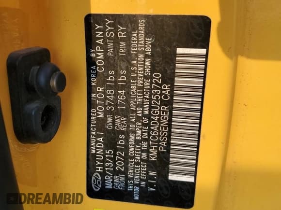 ✅ 2016 Hyundai Veloster • VIN: KMHTC6AD4GU253720 • Lot: 69662334. Wystawiony na Copart z przebiegiem 103 220 mil. Bezpłatny archiwum sprzedaży aukcyjnych z USA i szczegółowy raport historii pojazdu na DreamBid. Zdjęcie 12.