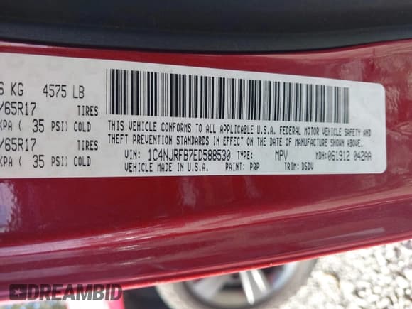 ✅ 2014 Jeep Patriot Latitude • VIN: 1C4NJRFB7ED588530 • Lot: 43483827. Listed on IAAI with 132,562 mi. Free auction sales archive from the USA and detailed vehicle history report at DreamBid. Image 9.