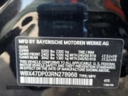 ✅ 2024 BMW X3 sDrive30i • VIN: WBX47DP03RN278968 • Lot: 89574815. Listed on Copart with Not provided. Free auction sales archive from the USA and detailed vehicle history report at DreamBid. Image 12.