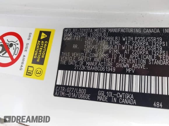 ✅ 2011 Lexus RX 350 • VIN: 2T2ZK1BA4BC061949 • Lot: 42433816. Wystawiony na IAAI z przebiegiem 165 899 mil. Bezpłatny archiwum sprzedaży aukcyjnych z USA i szczegółowy raport historii pojazdu na DreamBid. Zdjęcie 9.