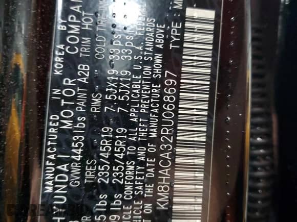 2024 Hyundai Kona N Line с VIN KM8HACA32RU068697, выставлен на аукционе Copart как лот 80444125 с пробегом 16 947 миль миль и Списание • Salvage title. История ставок и продаж доступна на DreamBid. Изображение 14.