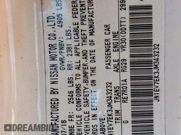 ✅ 2018 Infiniti Q60 Sport • VIN: JN1EV7EK3JM343232 • Лот: 83252324. Опубликован ранее на Copart с пробегом 65 706 миль. Бесплатный доступ к архиву аукционных продаж из США и подробный отчёт об истории автомобиля на DreamBid. Изображение 12.