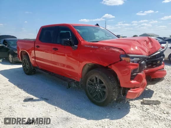 ✅ 2024 Chevrolet Silverado 1500 Custom • VIN: 1GCPABEK9RZ319214 • Лот: 81833495. Опубликован ранее на Copart с пробегом 13 187 миль. Бесплатный доступ к архиву аукционных продаж из США и подробный отчёт об истории автомобиля на DreamBid. Изображение 4.