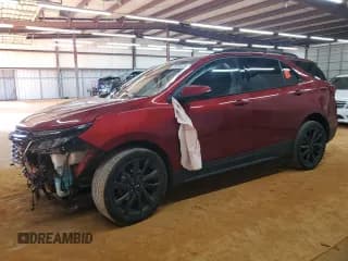 ✅ 2024 Chevrolet Equinox RS • VIN: 3GNAXMEG4RS167858 • Лот: 70723235. Опубликован ранее на Copart с пробегом 33 606 миль. Бесплатный доступ к архиву аукционных продаж из США и подробный отчёт об истории автомобиля на DreamBid. Изображение 1.