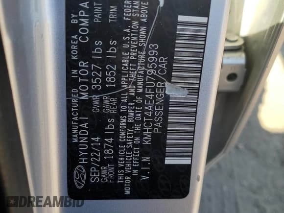 ✅ 2015 Hyundai Accent GLS • VIN: KMHCT4AE4FU795993 • Лот: 76386664. Опубликован ранее на Copart с пробегом 139 278 миль. Бесплатный доступ к архиву аукционных продаж из США и подробный отчёт об истории автомобиля на DreamBid. Изображение 12.