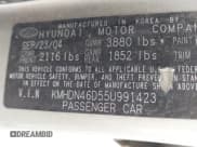 ✅ 2005 Hyundai Elantra GLS • VIN: KMHDN46D55U991423 • Лот: 42086765. Опубликован ранее на IAAI с пробегом 221 975 миль. Бесплатный доступ к архиву аукционных продаж из США и подробный отчёт об истории автомобиля на DreamBid. Изображение 9.