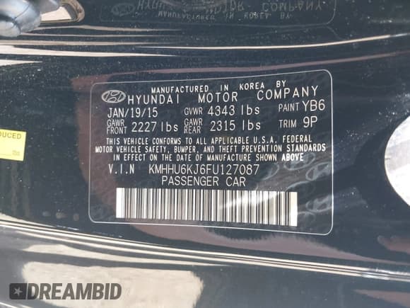 ✅ 2015 Hyundai Genesis Coupe R-Spec • VIN: KMHHU6KJ6FU127087 • Lot: 42065618. Wystawiony na IAAI z przebiegiem 68 491 mil. Bezpłatny archiwum sprzedaży aukcyjnych z USA i szczegółowy raport historii pojazdu na DreamBid. Zdjęcie 9.