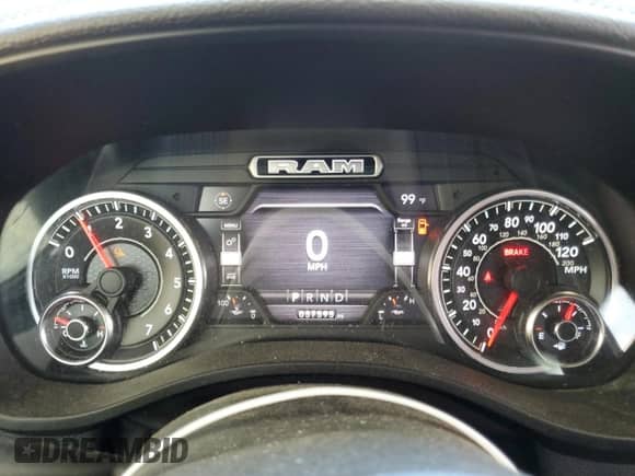 2020 Ram 1500 Laramie with VIN 1C6RREDT9LN294754, listed as a Copart auction lot 60804234 with 57,595 mi miles and Salvage title. Bid and sale history available at DreamBid. Image 9.