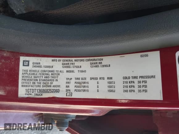 ✅ 2006 GMC Canyon SLE1 • VIN: 1GTDT136868252393 • Лот: 42205158. Опубликован ранее на IAAI с пробегом Не указан. Бесплатный доступ к архиву аукционных продаж из США и подробный отчёт об истории автомобиля на DreamBid. Изображение 9.