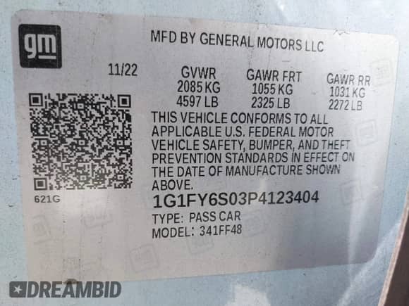2023 Chevrolet Bolt EUV LT с VIN 1G1FY6S03P4123404, выставлен на аукционе IAAI как лот 43394743 с пробегом 13 257 миль миль и . История ставок и продаж доступна на DreamBid. Изображение 9.