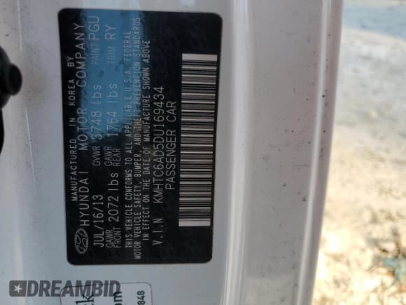 ✅ 2013 Hyundai Veloster w/Black Int • VIN: KMHTC6AD5DU169434 • Lot: 87129194. Wystawiony na Copart z przebiegiem Nie podano. Bezpłatny archiwum sprzedaży aukcyjnych z USA i szczegółowy raport historii pojazdu na DreamBid. Zdjęcie 12.