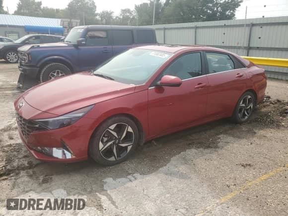 2022 Hyundai Elantra Limited with VIN KMHLP4AG7NU342343, listed as a Copart auction lot 71082485 with 60,741 mi miles and Clean title. Bid and sale history available at DreamBid. Image 1.