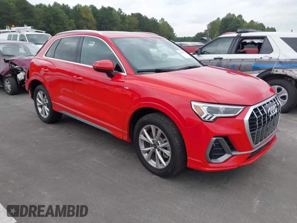 ✅ 2023 Audi Q3 S line Premium • VIN: WA1DECF3XP1087409 • Lot: 43331915. Listed on IAAI with 47,756 mi. Free auction sales archive from the USA and detailed vehicle history report at DreamBid. Image 1.