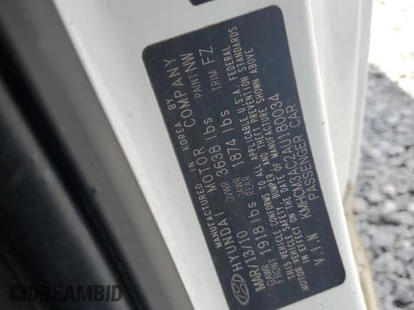 ✅ 2010 Hyundai Accent GS • VIN: KMHCM3AC2AU180034 • Лот: 60866855. Опубликован ранее на Copart с пробегом 196 494 миль. Бесплатный доступ к архиву аукционных продаж из США и подробный отчёт об истории автомобиля на DreamBid. Изображение 13.