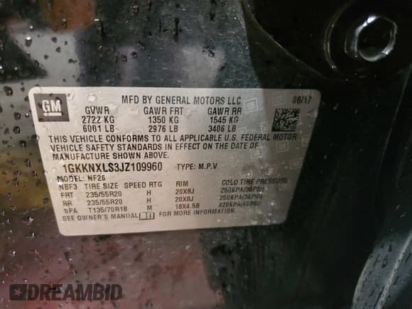 ✅ 2018 GMC Acadia Denali • VIN: 1GKKNXLS3JZ109960 • Lot: 90022535. Wystawiony na Copart z przebiegiem 116 270 mil. Bezpłatny archiwum sprzedaży aukcyjnych z USA i szczegółowy raport historii pojazdu na DreamBid. Zdjęcie 13.
